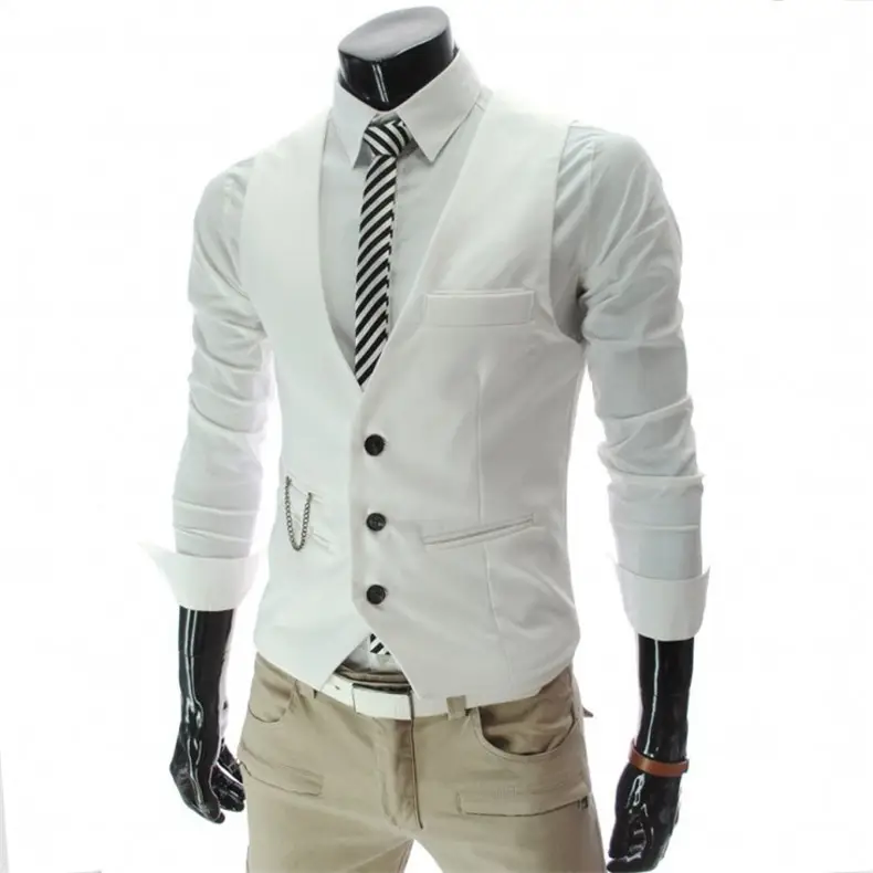 Maroon British Style Slim Fit Vest for Men — feature 11