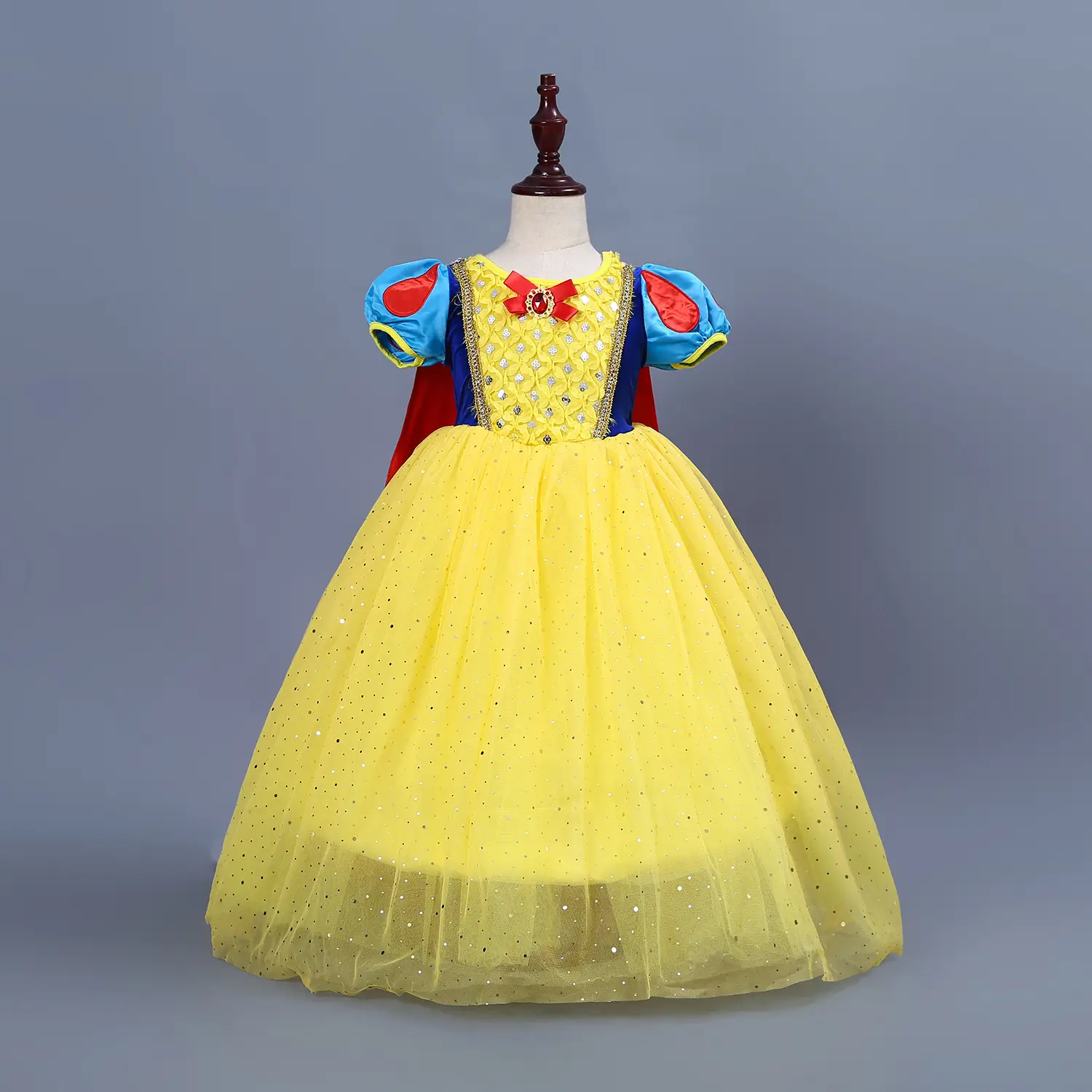 Girls Princess Dress Yellow Skirted Party Wear - Image 5