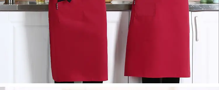 White Button Down Kitchen Jacket for Men with Red Trim — feature 24