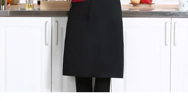 White Button Down Kitchen Jacket for Men with Red Trim — feature 26