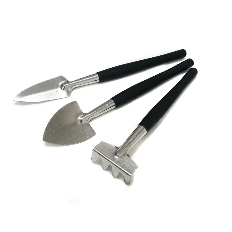 Colorful Plastic Handle Small Shovel Rake Gardening Tools Mini Three-piece Set Fleshy Potted Plant Garden Planting Tools