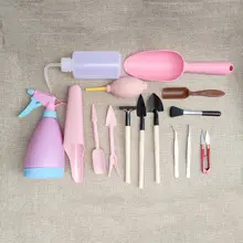 Colorful Plastic Handle Small Shovel Rake Gardening Tools Mini Three-piece Set Fleshy Potted Plant Garden Planting Tools — feature 15