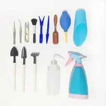 Colorful Plastic Handle Small Shovel Rake Gardening Tools Mini Three-piece Set Fleshy Potted Plant Garden Planting Tools — feature 3