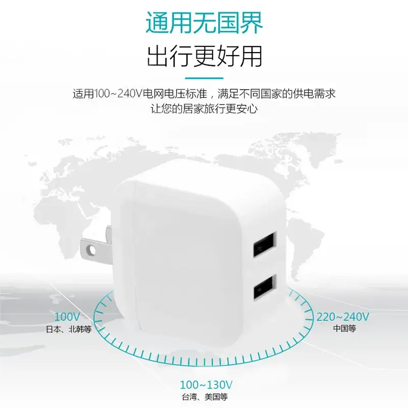 2.4A Foldable USB Charger for Xiaomi Apple Mobile - Image 4