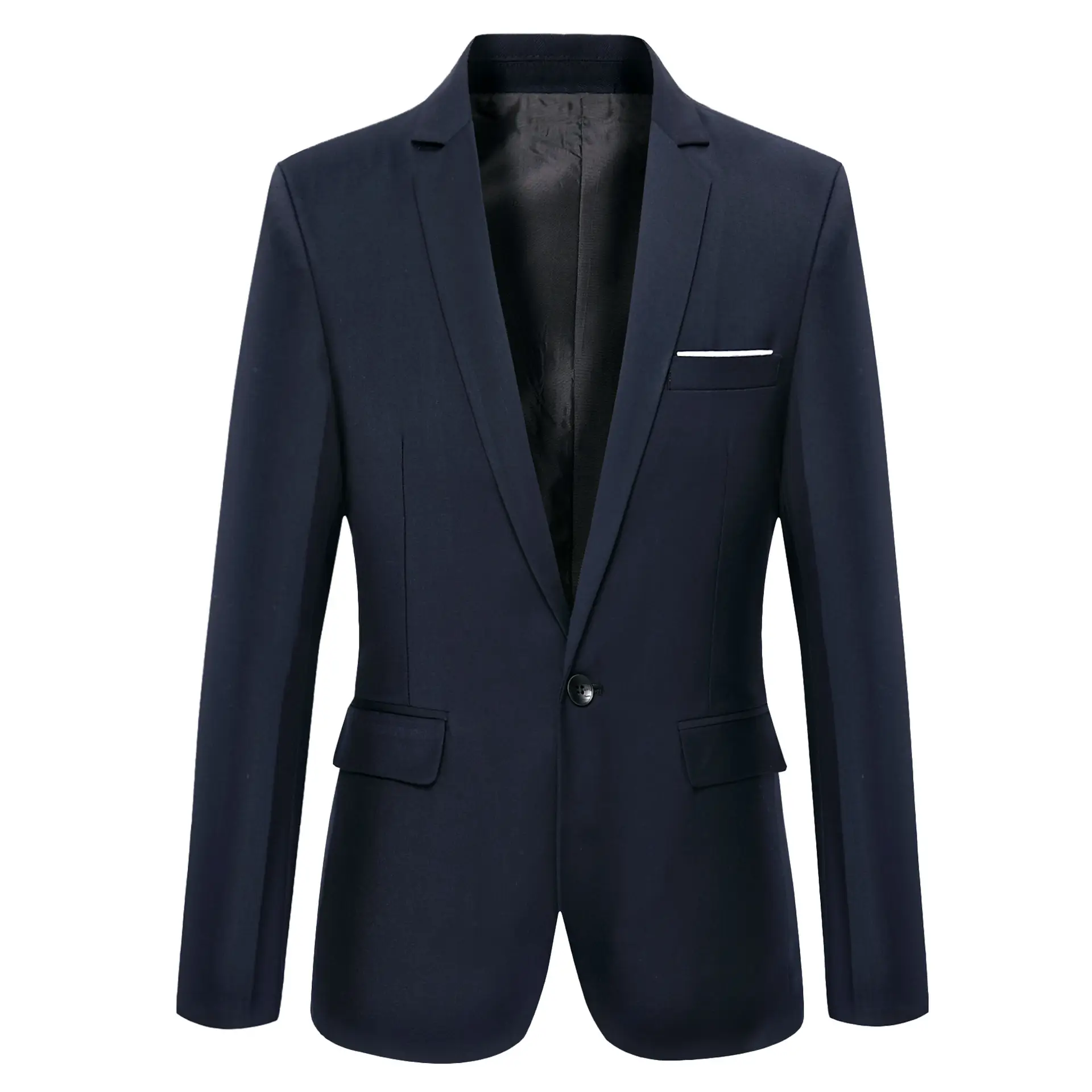 Men's Black Slim Fit Casual Suit Jacket Spring Autumn Korean Style - Image 2