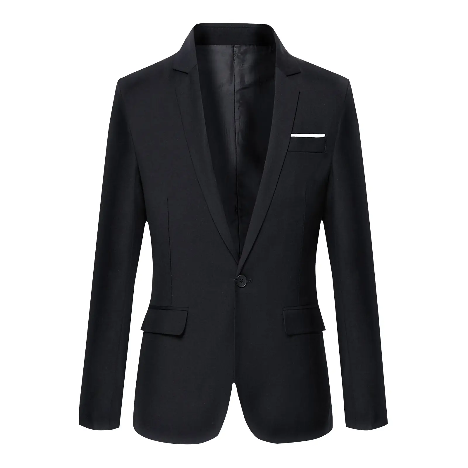 Men's Black Slim Fit Casual Suit Jacket Spring Autumn Korean Style - Image 5