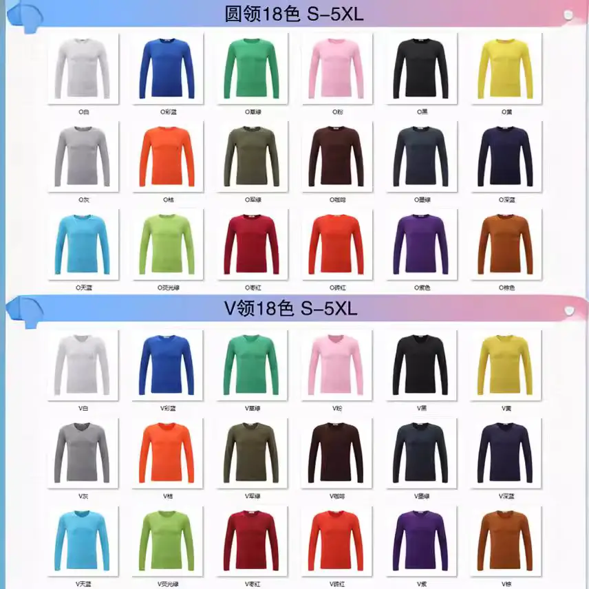 Men's Black Long Sleeve V-Neck T-Shirt - Image 37