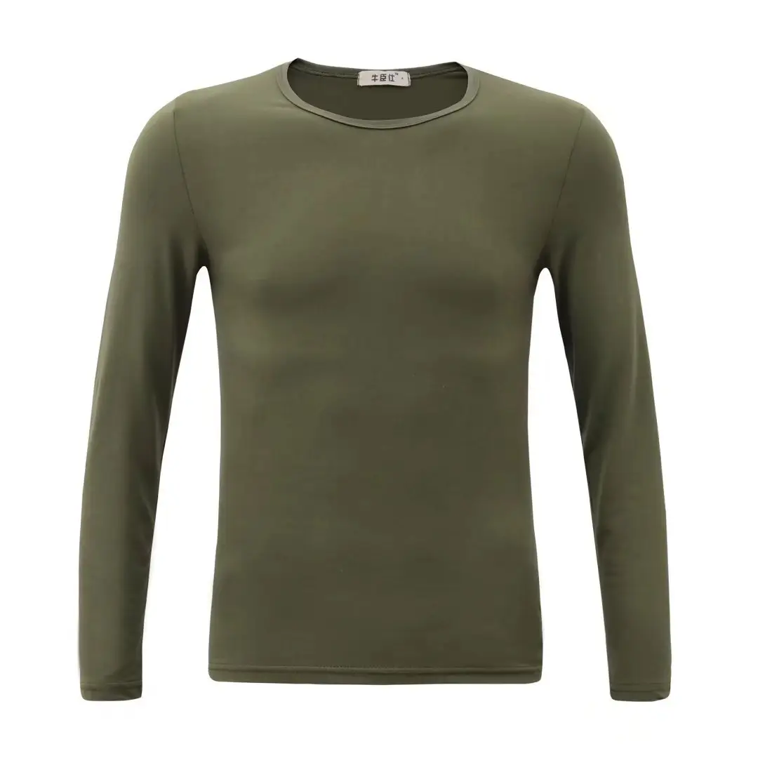 Men's Black Long Sleeve V-Neck T-Shirt - Image 40
