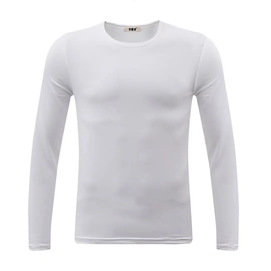 Men's Black Long Sleeve V-Neck T-Shirt - Image 21
