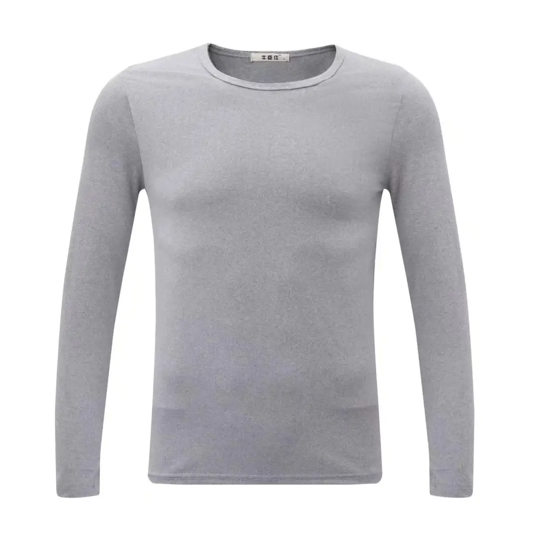 Men's Black Long Sleeve V-Neck T-Shirt - Image 22