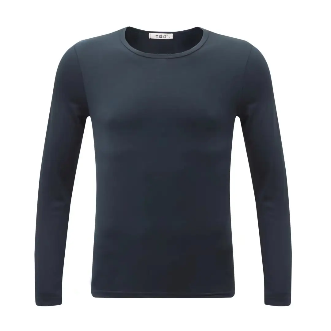 Men's Black Long Sleeve V-Neck T-Shirt - Image 25