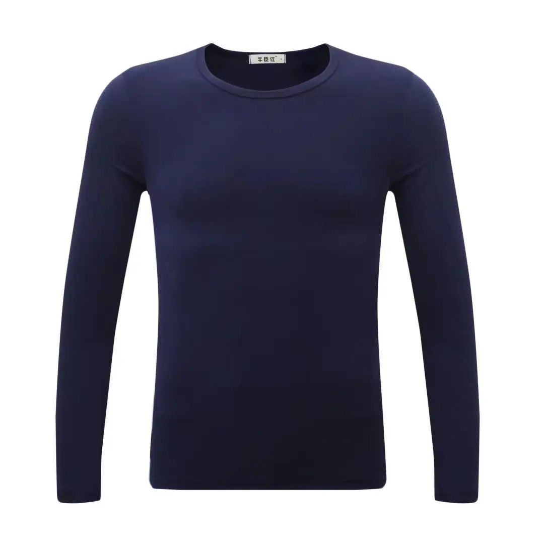 Men's Black Long Sleeve V-Neck T-Shirt - Image 29