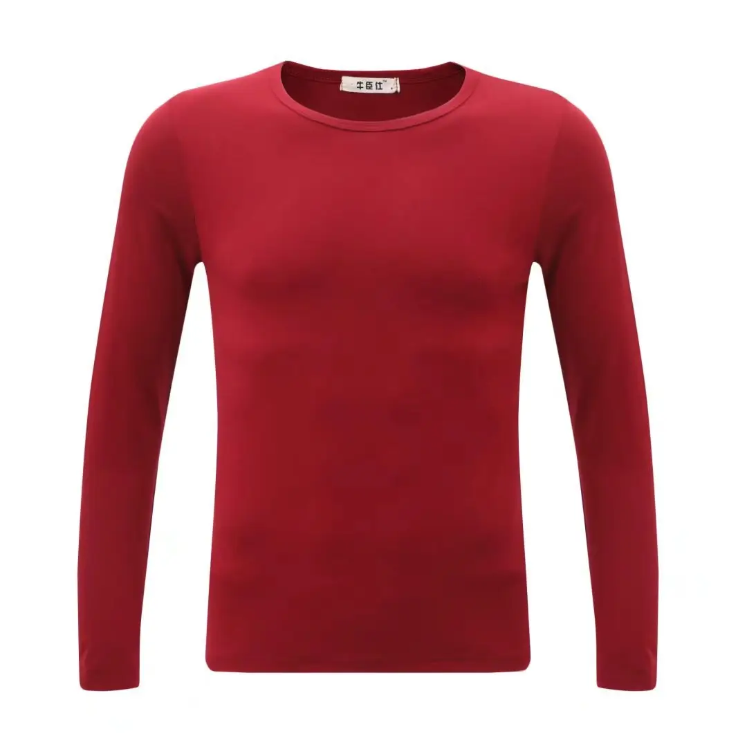 Men's Black Long Sleeve V-Neck T-Shirt - Image 30