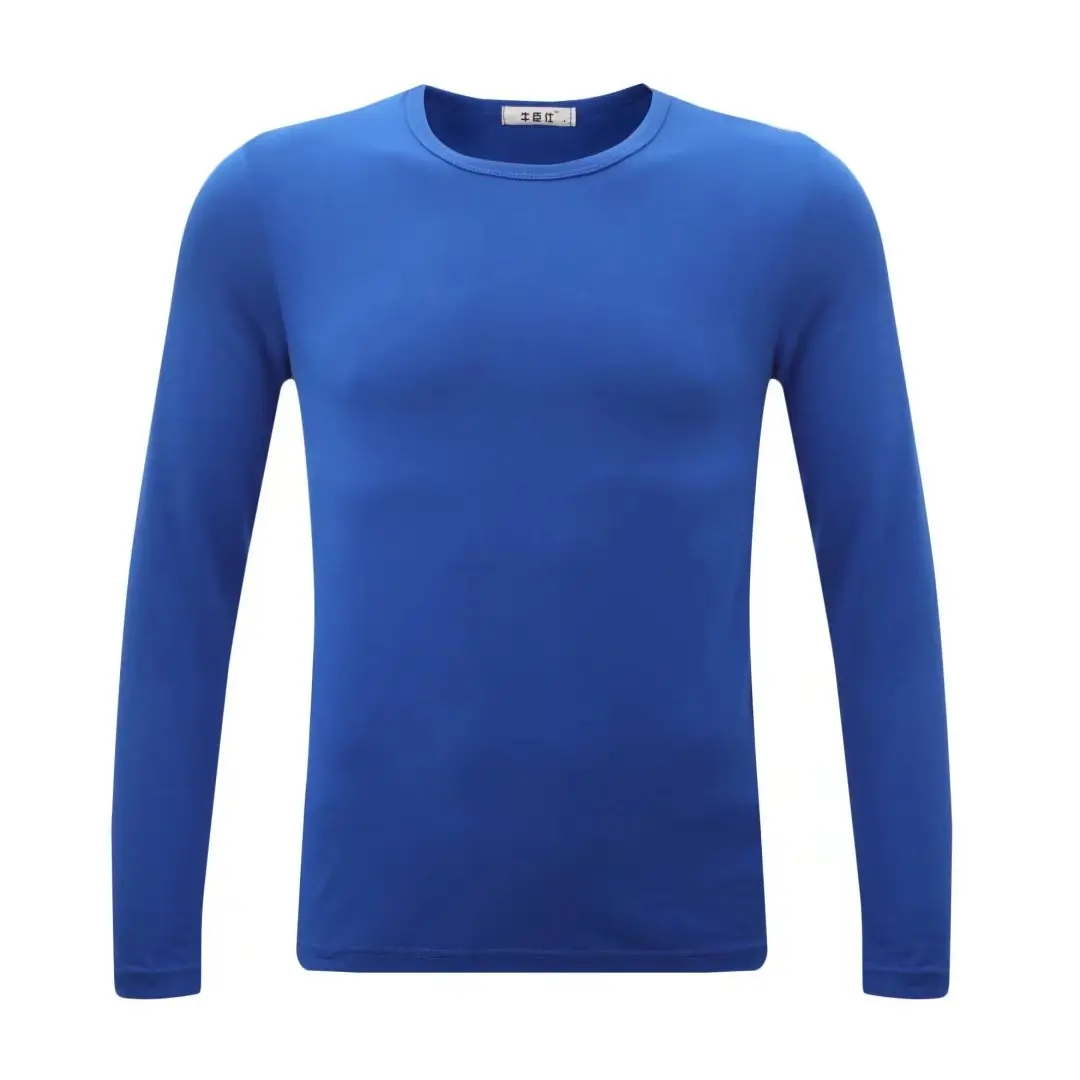 Men's Black Long Sleeve V-Neck T-Shirt - Image 33