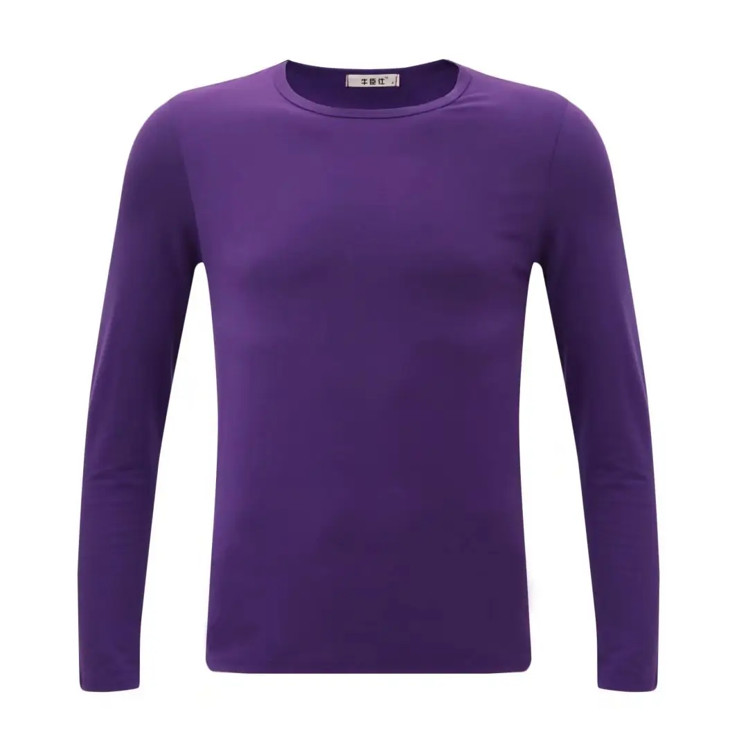 Men's Black Long Sleeve V-Neck T-Shirt - Image 34