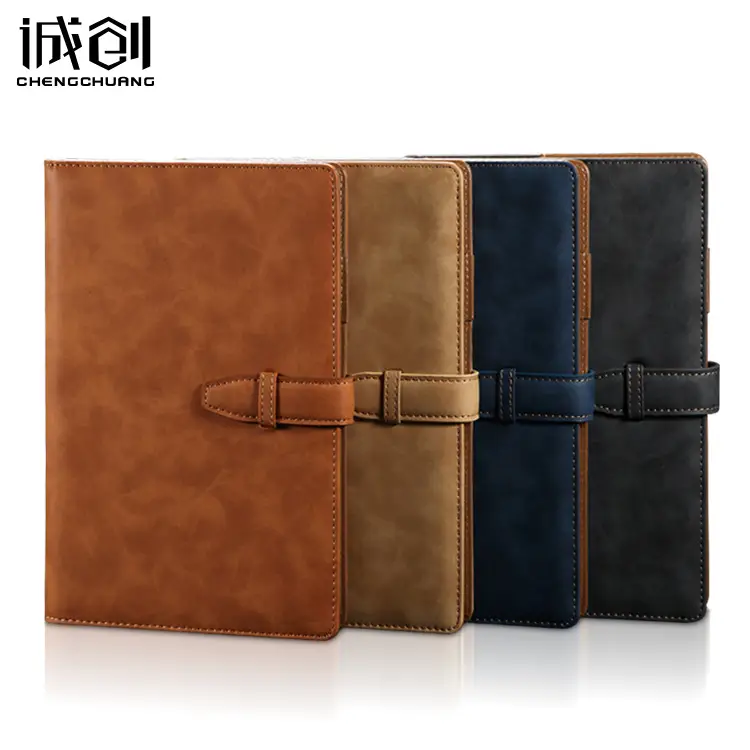A5 Leather Diary with Buckle & Pen - Image 36