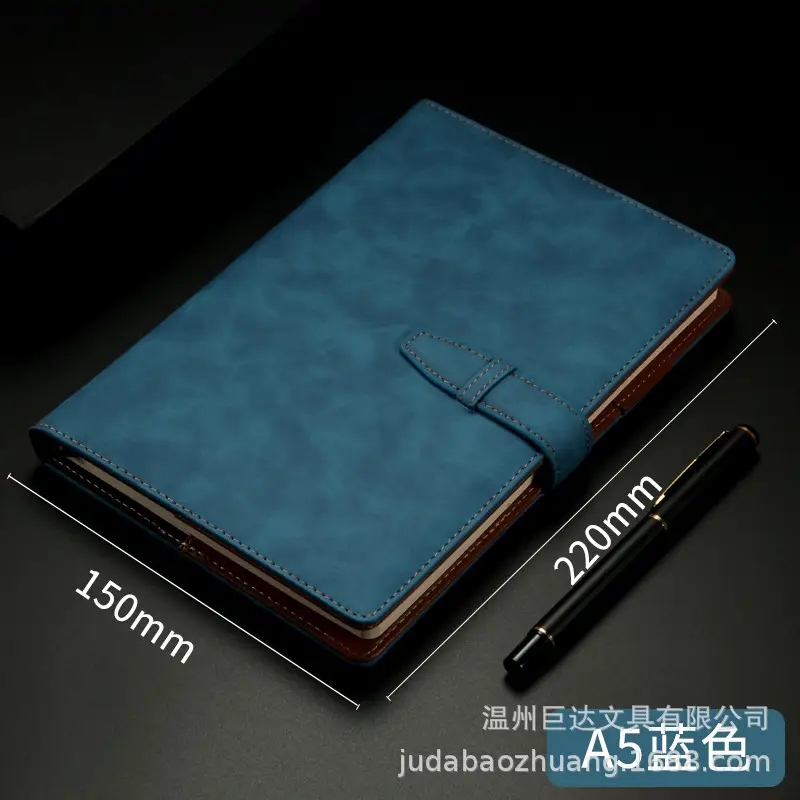 A5 Leather Diary with Buckle & Pen - Image 3