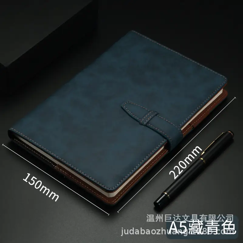 A5 Leather Diary with Buckle & Pen - Image 7