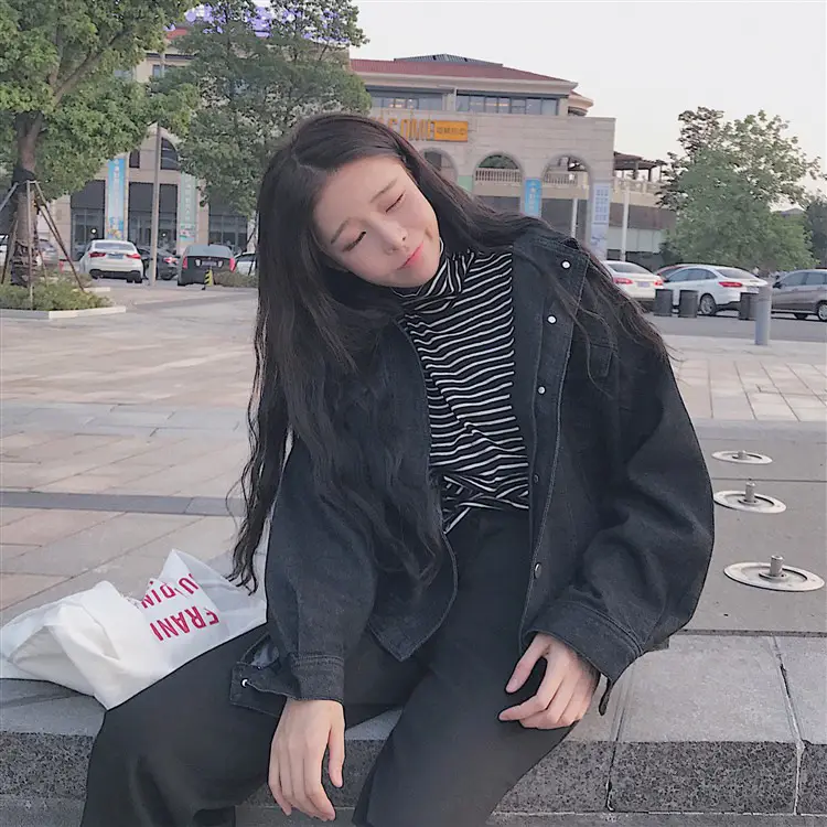 Women Korean Slim Fit Striped Turtleneck Top — feature 12