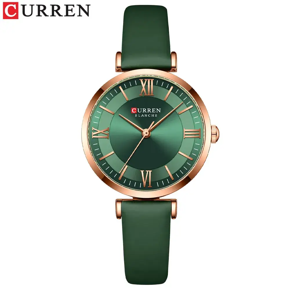 Curren Women's Quartz Watch Brown Leather Band - Image 2