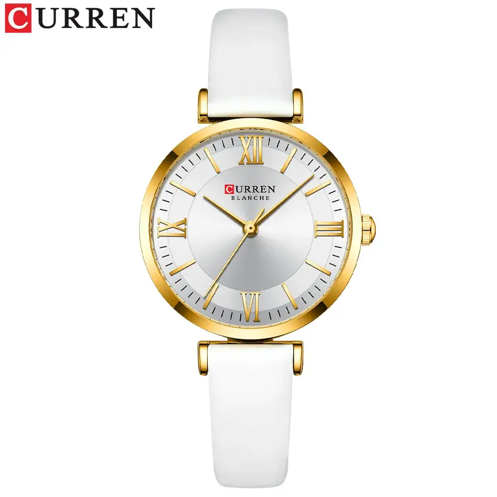 Curren Women's Quartz Watch Brown Leather Band - Image 3