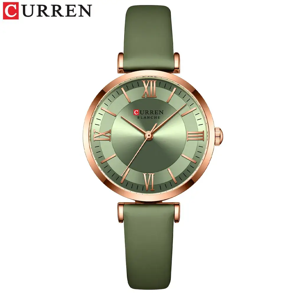 Curren Women's Quartz Watch Brown Leather Band - Image 5