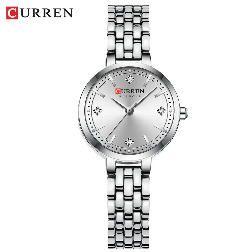 Curren Women's Green Dial Quartz Watch with Gold Steel Band