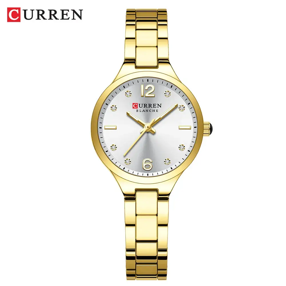Women's Steel Band Quartz Watch Blue Dial Waterproof - Image 4