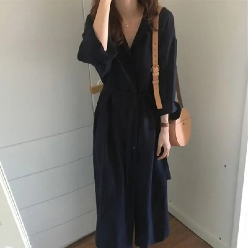 Women Loose Korean Style Windbreaker Jacket with Lace-Up Waist - Image 5