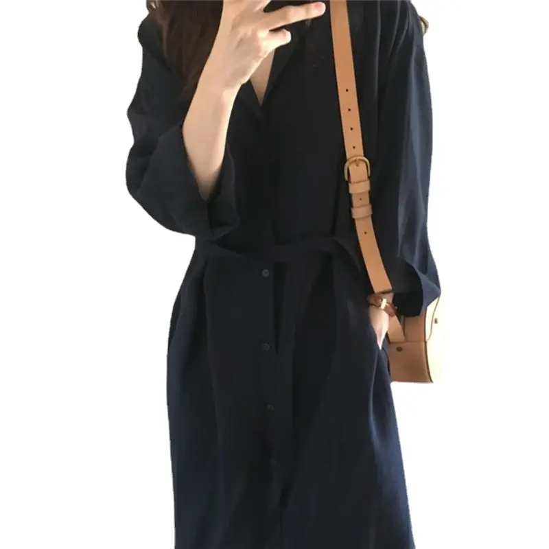 Women Loose Korean Style Windbreaker Jacket with Lace-Up Waist - Image 7