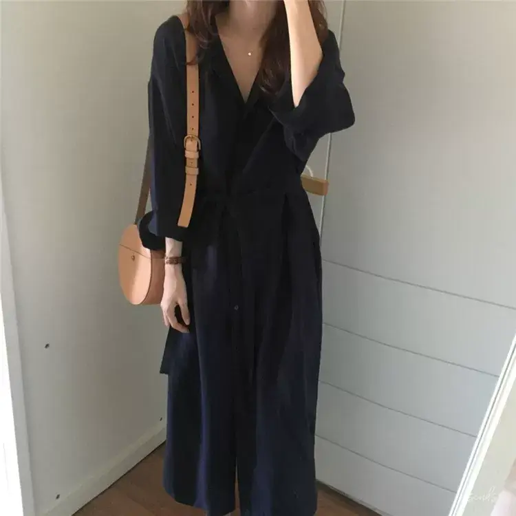 Women Loose Korean Style Windbreaker Jacket with Lace-Up Waist — feature 6