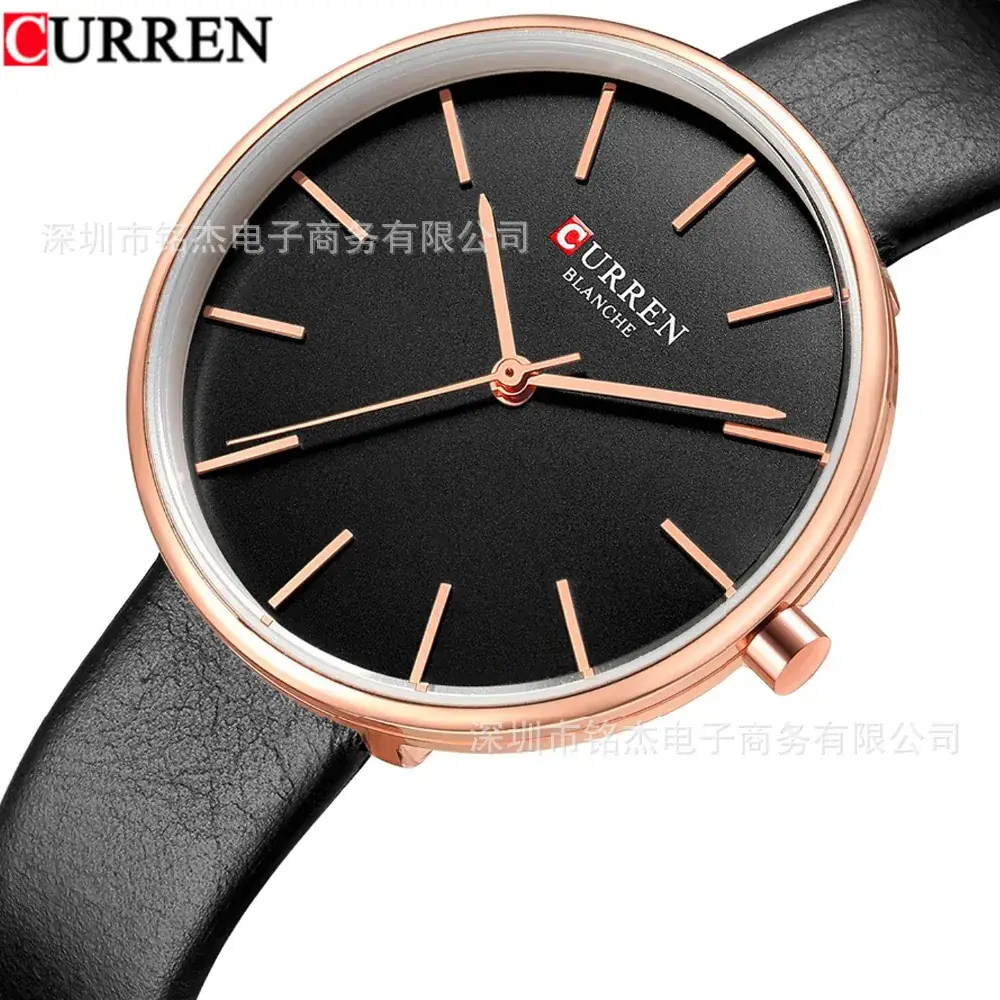 CURREN Women's Ultra-Thin Quartz Watch with Green Belt - Image 4
