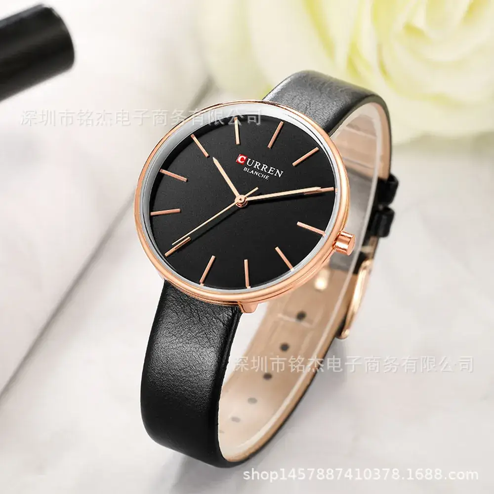 CURREN Women's Ultra-Thin Quartz Watch with Green Belt - Image 7