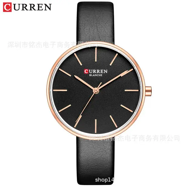 CURREN Women's Ultra-Thin Quartz Watch with Green Belt - Image 3