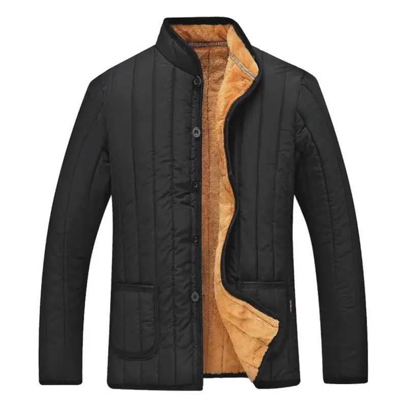 Winter Men's Velvet Padded Turtleneck Top