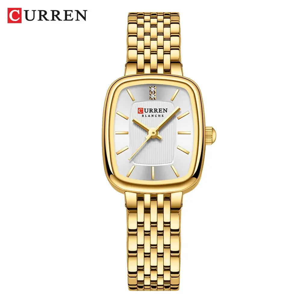 Women's Steel Band Quartz Watch Blue Dial Waterproof - Image 5