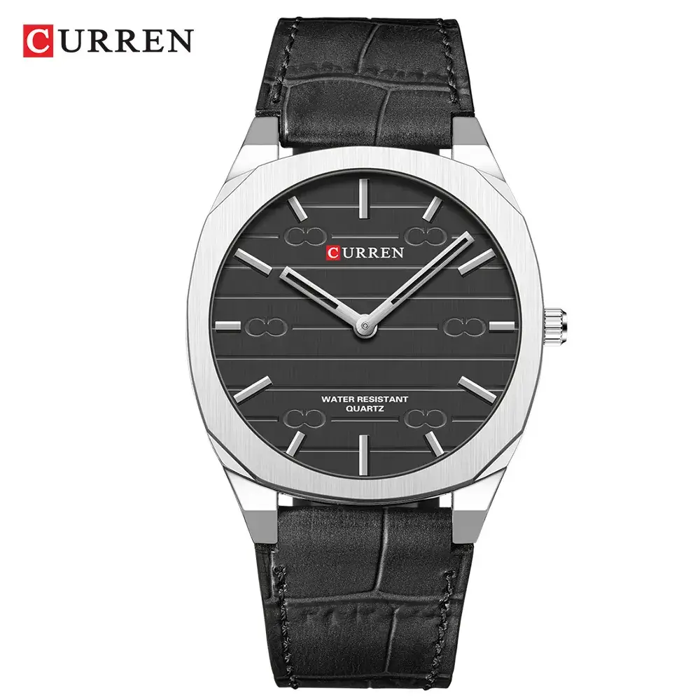 Curren Green Leather Belt Quartz Watch for Men