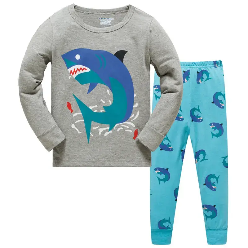 Cotton Lycra Stretch Pajamas for Boys Girls 6-12 Months - Image 5