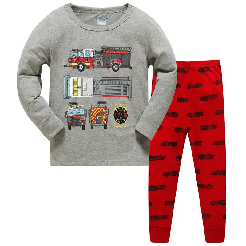 Cotton Lycra Stretch Pajamas for Boys Girls 6-12 Months - Image 7
