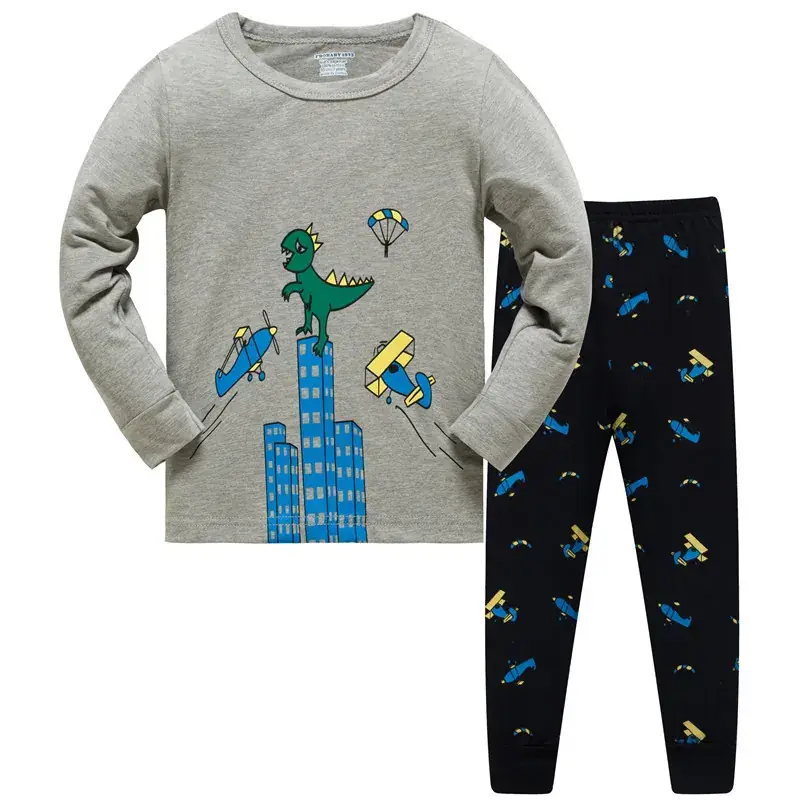 Cotton Lycra Stretch Pajamas for Boys Girls 6-12 Months - Image 8