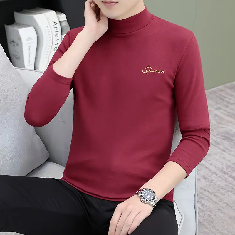 Men's Grey Embroidered Long Sleeve T-Shirt - Image 26