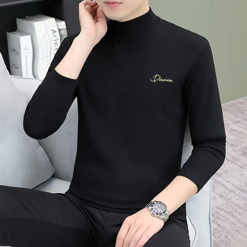 Men's Grey Embroidered Long Sleeve T-Shirt - Image 12