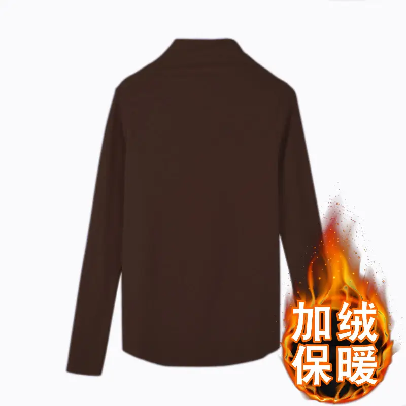 Women 2025 Black Turtleneck Long Sleeve T-Shirt - Image 8