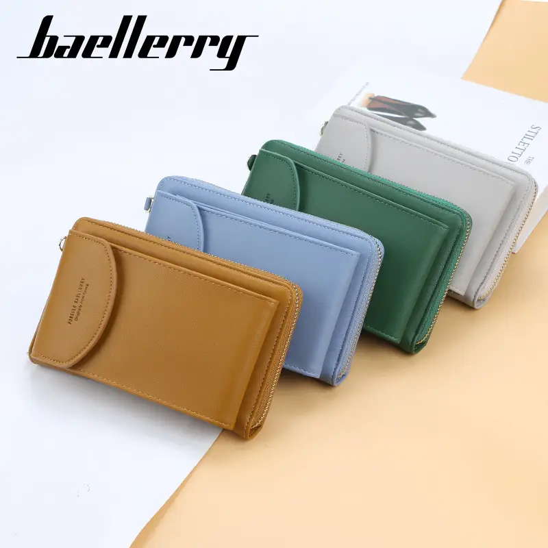 Light Blue Crossbody Wallet for Women with Zip Closure - Image 14