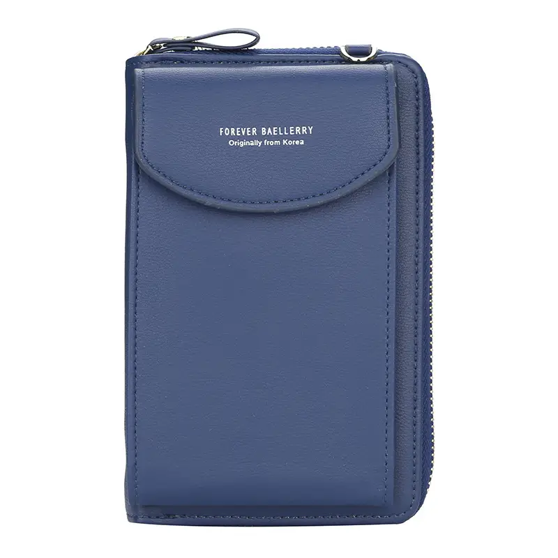 Light Blue Crossbody Wallet for Women with Zip Closure - Image 15