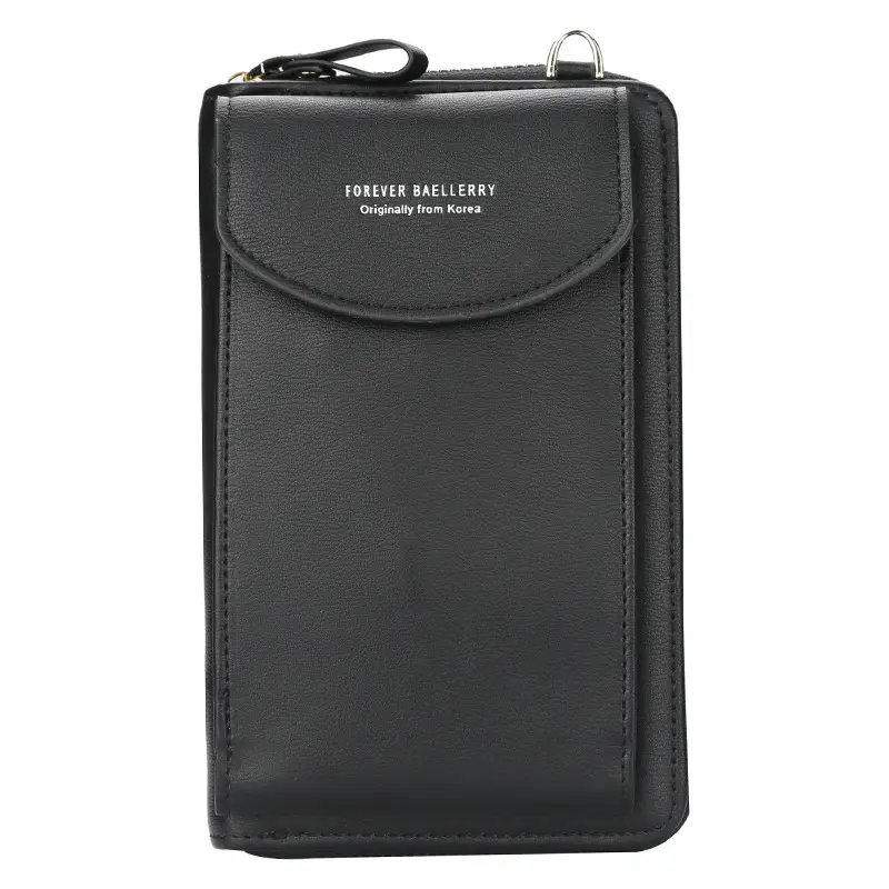 Light Blue Crossbody Wallet for Women with Zip Closure - Image 2