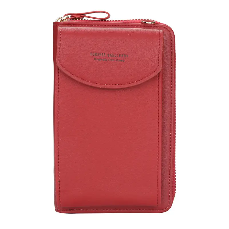 Light Blue Crossbody Wallet for Women with Zip Closure - Image 6