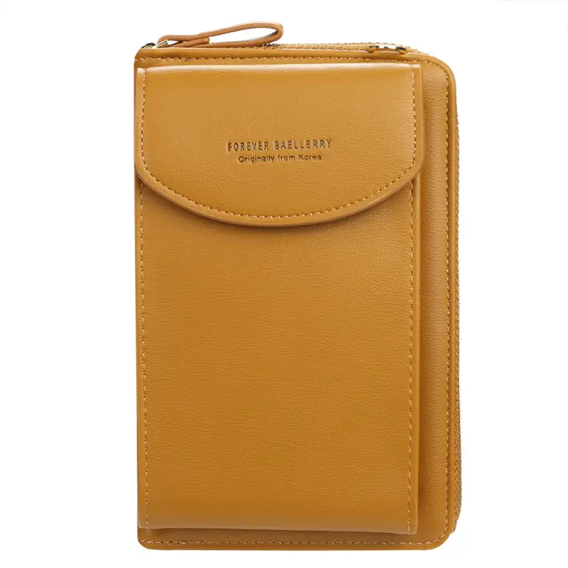 Light Blue Crossbody Wallet for Women with Zip Closure - Image 7