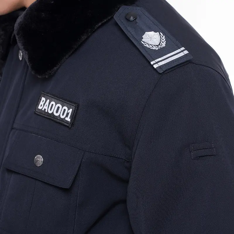 Winter Security Guard Navy Blue Coat Thickened Cold Proof - Image 4