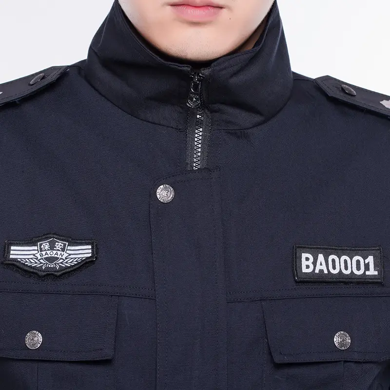 Winter Security Guard Navy Blue Coat Thickened Cold Proof - Image 5